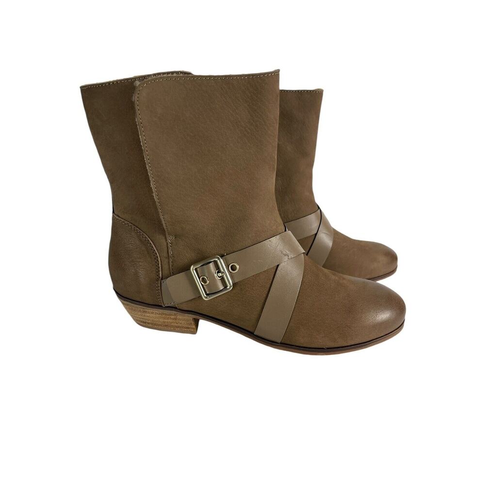 Softwalk Rayne Womens Brown Zipper Gold‎ Buckle Insulated Boots 10 M NWOB